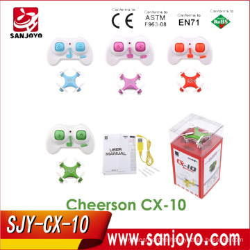 Cheerson CX10 Mini RC Drone With LED Light Toys For Child Micro Drone Helicopter Quadcopter RTF Cheerson CX-10 Upgrade SJY-CX-10